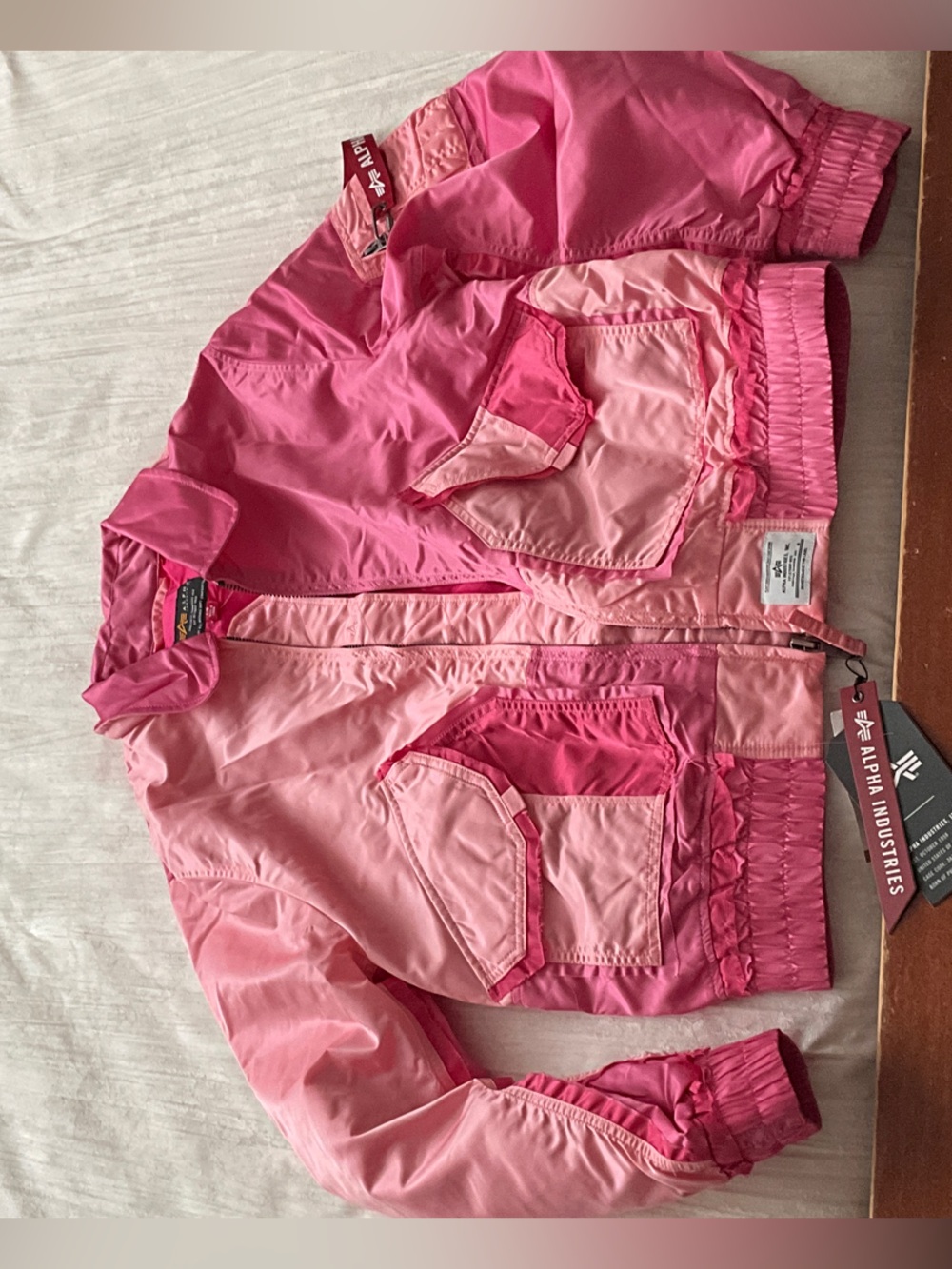 Alpha Industries Pink Ombre Bomber Jacket